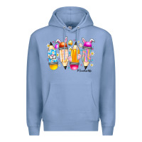Colony Blue Easter Teacher Life Premium Hoodie - CowhideDigitalArt