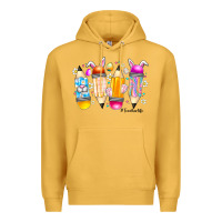 Mustard Easter Teacher Life Premium Hoodie - CowhideDigitalArt