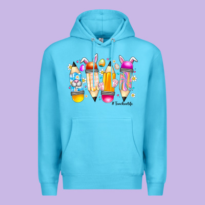 Easter Teacher Life Premium Hoodie Designed By Cowhidedigitalart