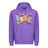 Purple Easter Teacher Life Premium Hoodie - CowhideDigitalArt
