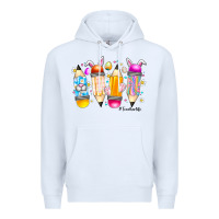 White Easter Teacher Life Premium Hoodie - CowhideDigitalArt