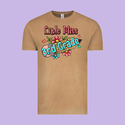 Little Miss Third Grade Vintage Tee Designed By Jasminsmagicworld