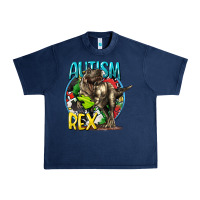 Navy Autism Rex Urban Heavy Tee - CowGirlArtShop