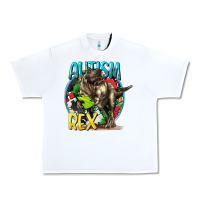 White Autism Rex Urban Heavy Tee - CowGirlArtShop