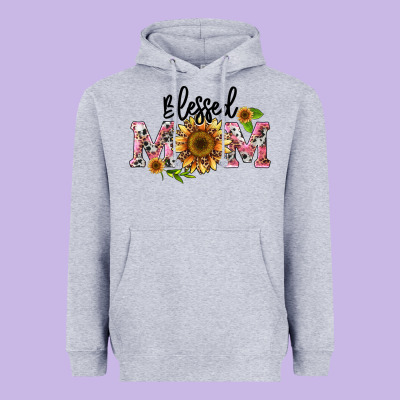 Blessed Mom Heavyweight Hoodie Designed By Barkaloodesign