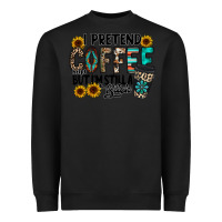 Black i pretend coffee Heavyweight Sweatshirt - RacoonDesign