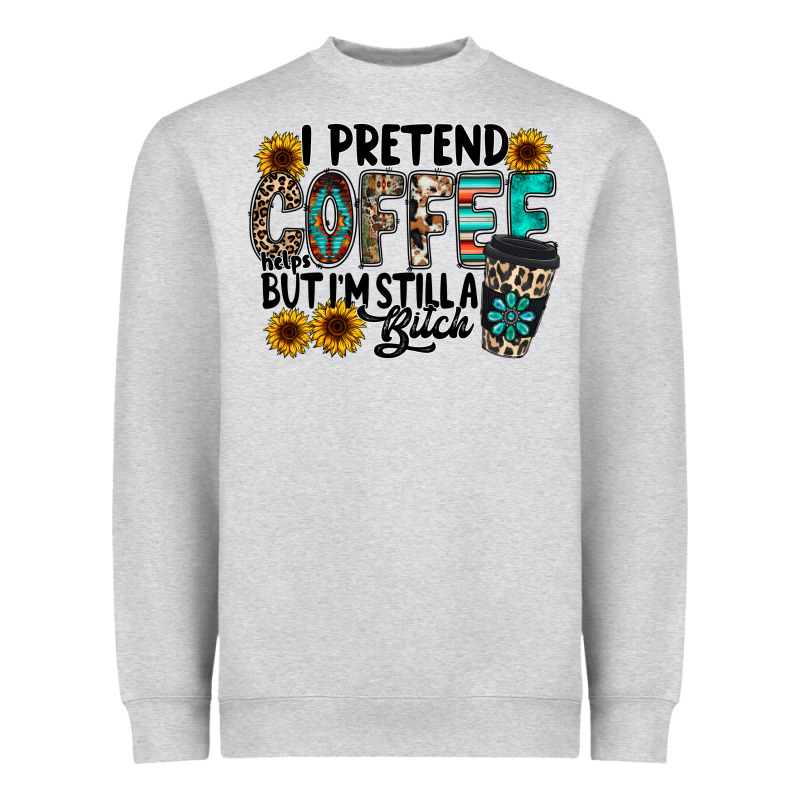 I Pretend Coffee Heavyweight Sweatshirt by RacoonDesign | Teevron