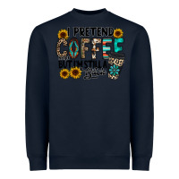 Navy i pretend coffee Heavyweight Sweatshirt - RacoonDesign