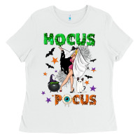 White Happy Halloween Ladies Tee - NancyCooperArtShop