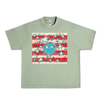 Oil Green America flag smiley  tumbler Urban Heavy Tee - HowdyJamesFarm