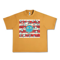 Peanut Butter America flag smiley  tumbler Urban Heavy Tee - HowdyJamesFarm