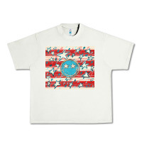 Pistachio America flag smiley  tumbler Urban Heavy Tee - HowdyJamesFarm