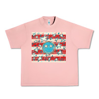 Salmon America flag smiley  tumbler Urban Heavy Tee - HowdyJamesFarm