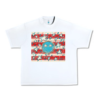 White America flag smiley  tumbler Urban Heavy Tee - HowdyJamesFarm