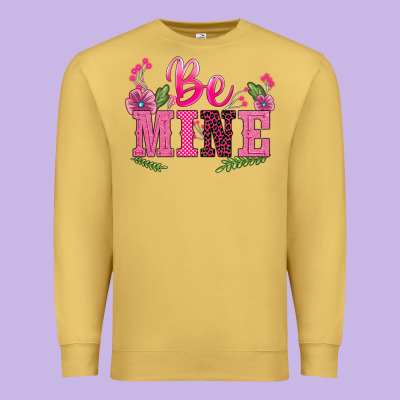 Walentine's Day Be Mine Premium Sweatshirt Designed By Barkaloodesign