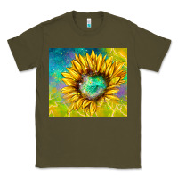 Army Green sparkling sunflower Classic Tee - TumblerDesignByShophia