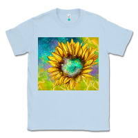 Dusty Blue sparkling sunflower Classic Tee - TumblerDesignByShophia