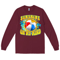 Burgundy Sunshine on my mind Long Sleeve Tee - FaDigitalArtStudio