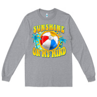 Heather Grey Sunshine on my mind Long Sleeve Tee - FaDigitalArtStudio