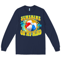 Navy Sunshine on my mind Long Sleeve Tee - FaDigitalArtStudio