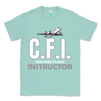 Seafoam CFI CFI Certified Flight Pilot Gift CFI Flying Instructor Classic Tee - longCreatives