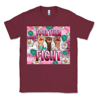 Burgundy Breast Cancer Together Fight Classic Tee - Artiststas