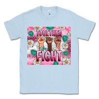 Dusty Blue Breast Cancer Together Fight Classic Tee - Artiststas