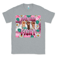 Heather Grey Breast Cancer Together Fight Classic Tee - Artiststas