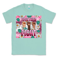 Seafoam Breast Cancer Together Fight Classic Tee - Artiststas