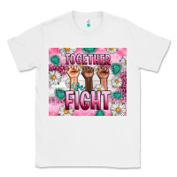 White Breast Cancer Together Fight Classic Tee - Artiststas