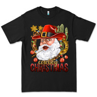 Black Cowboy Christas Santa Premium Tee - NancyCooperArtShop