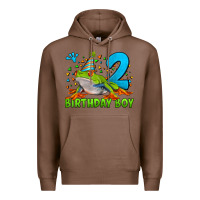 Chestnut birthday boy frog age 2 Premium Hoodie - LillyAllenDesigns