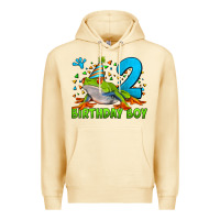 Pina Colada birthday boy frog age 2 Premium Hoodie - LillyAllenDesigns