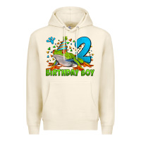 Tofu birthday boy frog age 2 Premium Hoodie - LillyAllenDesigns