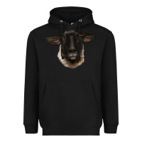 Black suffolk ewe head Heavyweight Hoodie - BarkalooDesign