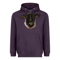 Plum suffolk ewe head Heavyweight Hoodie - BarkalooDesign