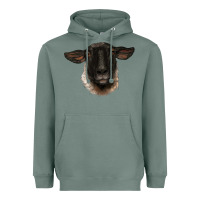 Sage suffolk ewe head Heavyweight Hoodie - BarkalooDesign