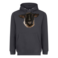 Smoke suffolk ewe head Heavyweight Hoodie - BarkalooDesign