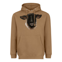 Toasted Coconut suffolk ewe head Heavyweight Hoodie - BarkalooDesign