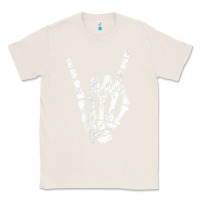 Natural Rock Hand Sign Skeleton Rock N Roll Halloween Faux Pocket Classic Tee - longCreatives