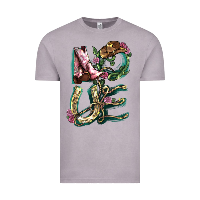 Love Boots Horseshoe Vintage Tee by HowdyJamesFarm | Teevron