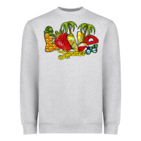Heather Grey love summer Heavyweight Sweatshirt - RacoonDesign