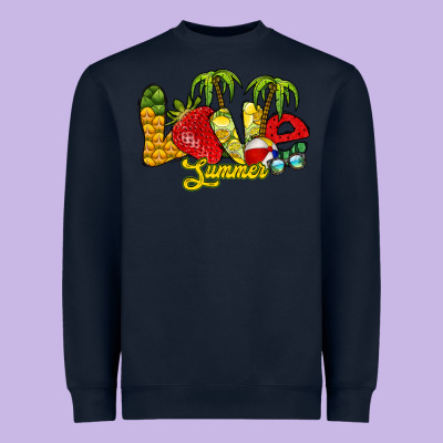 Love Summer Heavyweight Sweatshirt Designed By Racoondesign