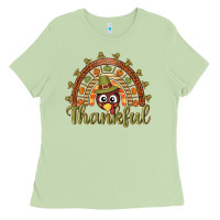 Matcha Turkey rainbow thankful thanksgiving Ladies Tee - NancyCooperArtShop