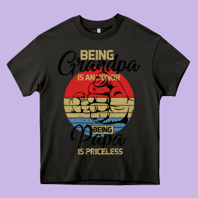 Being Grandpa İs An Honor Being Papa İs Priceless Heavy Core Tee Designed By Bettercallsaul