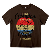 Chocolate Brown Being Grandpa İs An Honor Being Papa İs Priceless Heavy Core Tee - Bettercallsaul