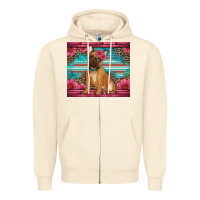 Sandshell french bulldog floral Zipper Hoodie - Artiststas