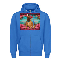 True Royal french bulldog floral Zipper Hoodie - Artiststas