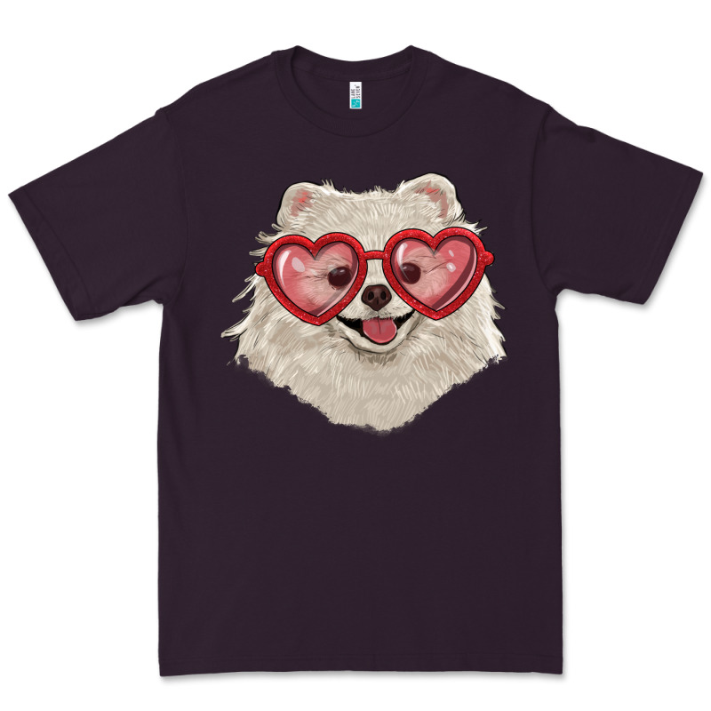 White Pomeranian With Love Glasses Premium Tee by RanaPortraitStore | Teevron