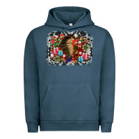 Pigment Midnight Navy indian hat christmas Urban Hoodie - AdoDesignShop